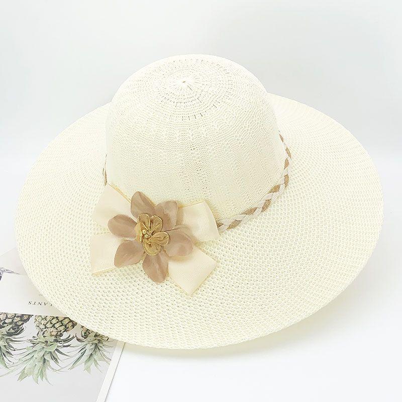 Sommer Vielseitiger Reise Sonnenschutzhut Damen Strohhut UV-Beständig Strand Sonnenhut Strohhut