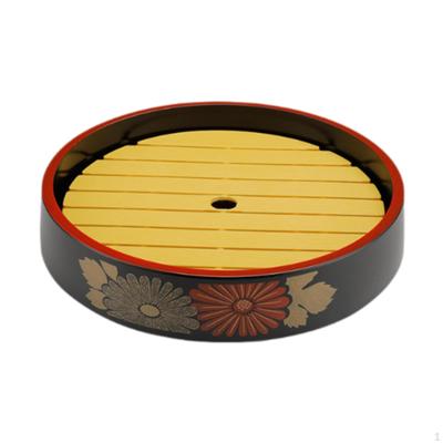 Tigela de gelo seco, prato de salmão, sushi servindo sashimi redondo decorativo elegante
