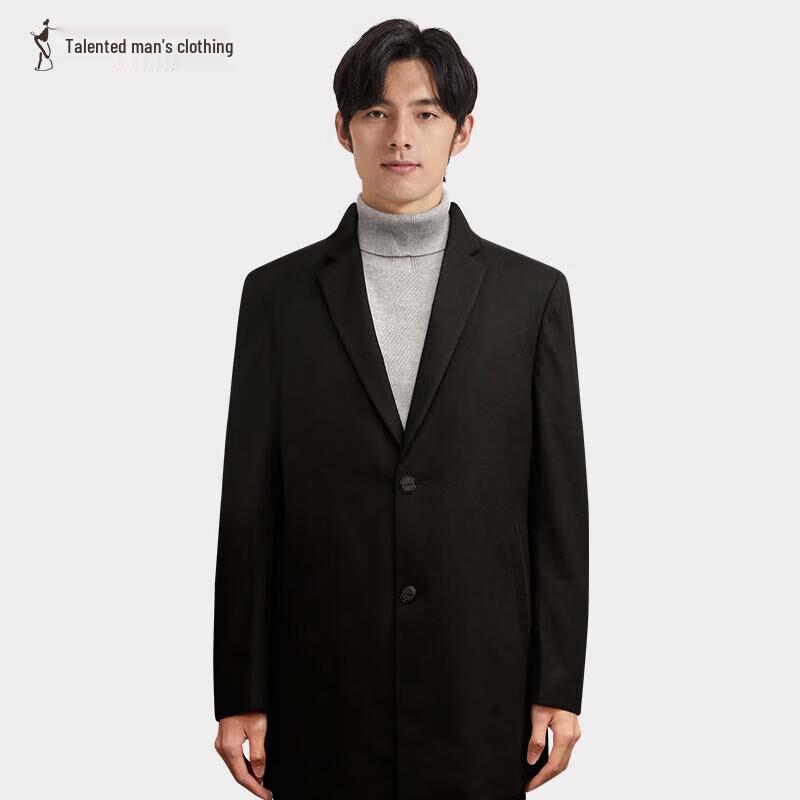 

TRIES Men s Mid-Length Lapel Overcoat 52