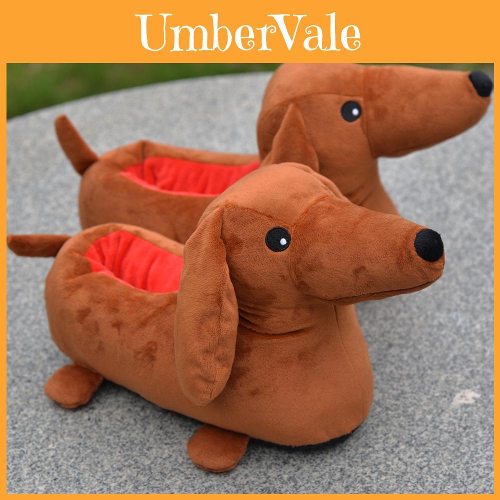 Morbide e Spesse Pantofole Peluche Bassotto Perfette Per Il Rilassamento Invernale In Camera Da Letto