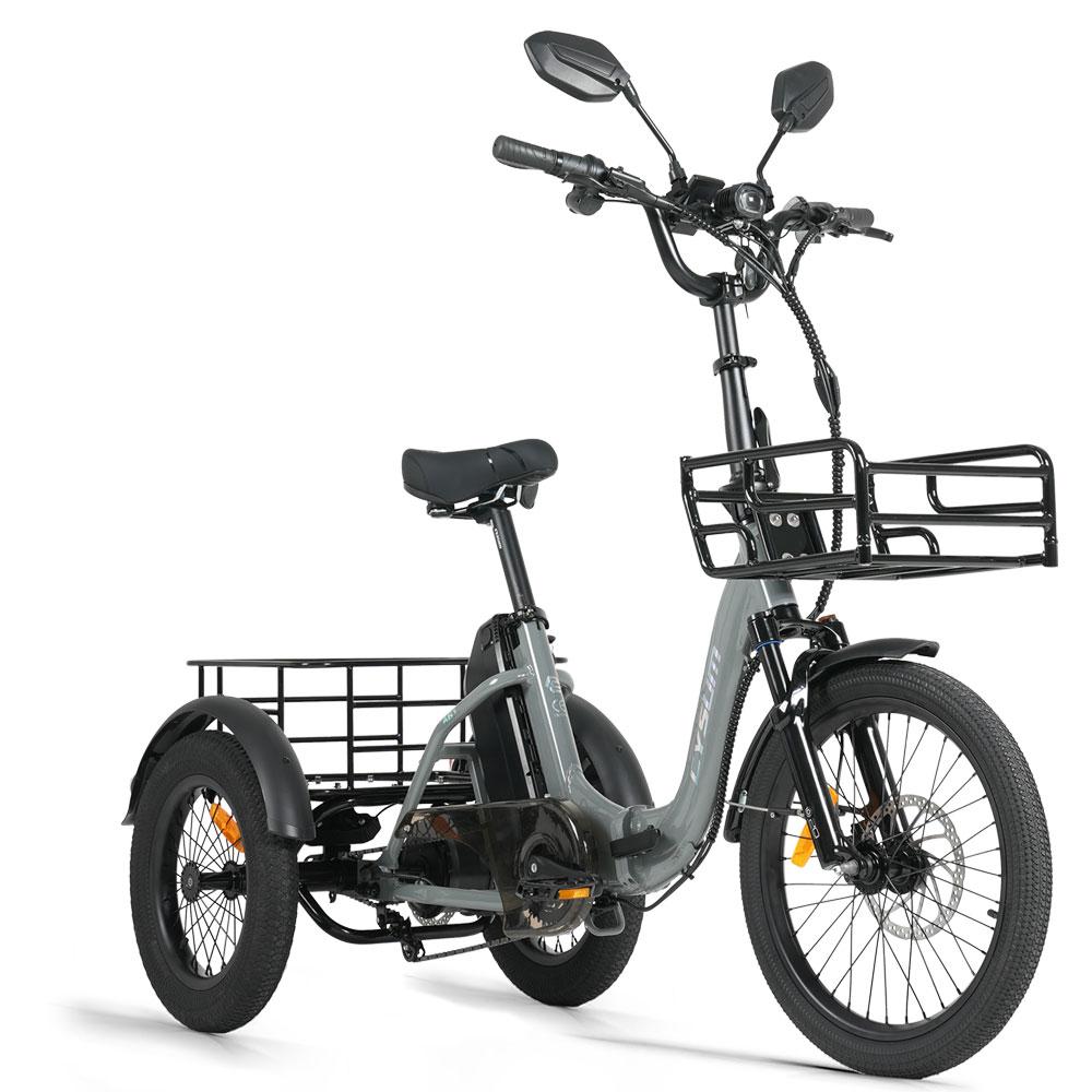 Cysum AG1 Pro All-Terrain Electric Tricycle 48V20AH Battery 750W Motor 150KM Range Cargo Electric Bicycle For Unisex
