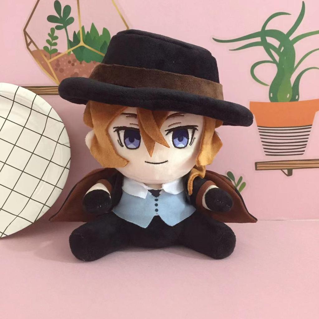 20cm Peluş Bebek Edogawa Rampo Nakahara Chuuya Cosplay Sevimli Yumuşak Dolgulu Yastık Doğum Günü Hediyesi Oyuncak