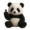 Flip-off Animal Decoration Plush Sassy Hippo Ornament Highland Cow Panda
