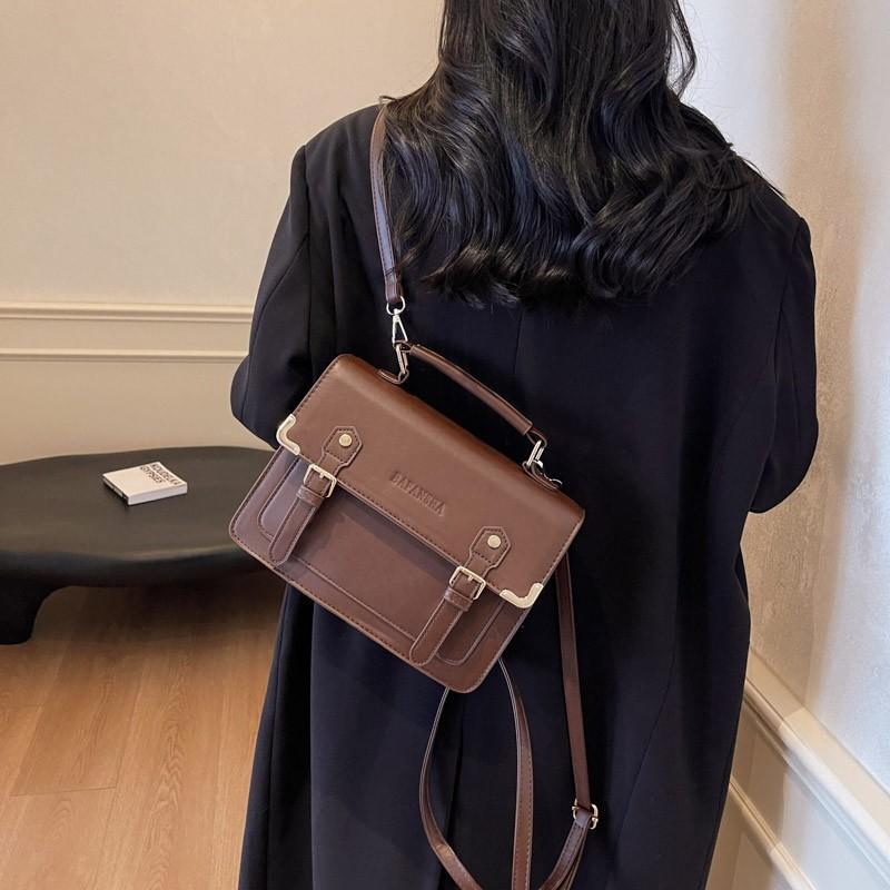 

Mori school provides retro bags for women 2025 new fashion backpack feeling school bag women s versatile handbag backpack tide коричневий