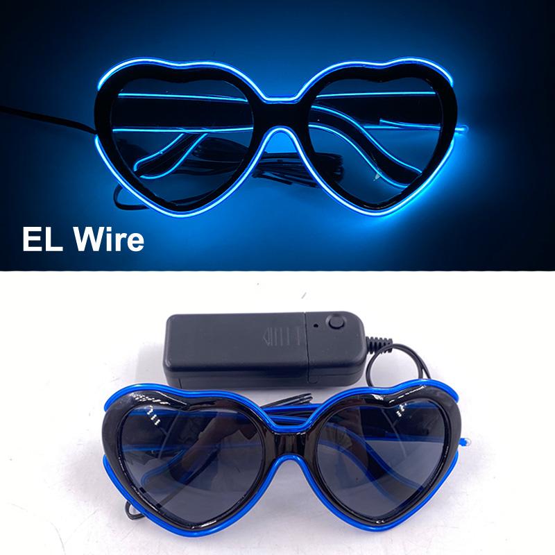 Hot Sale Luminous Neon Glasses With Lights LED Eyeglasses Bar Rave Parties Props Glowing Glasses Festival Club Supplies