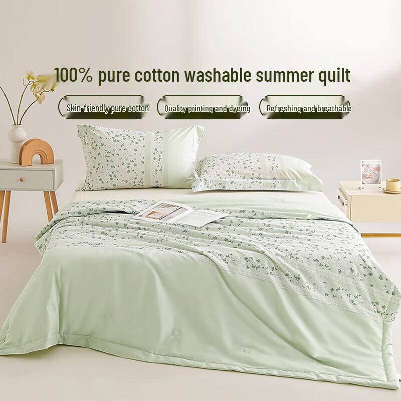 Rose Forest Printed Pure Cotton Summer Cooling Quilt
