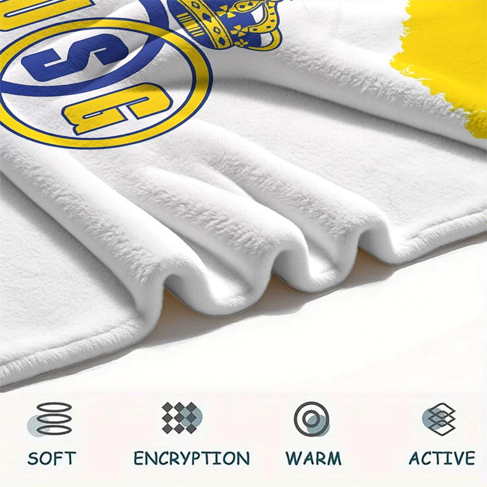 Royal Union Saint-Gilloise Flanelldecke mit Aufdruck, Hohe Qualität, Bequem für alle Jahreszeiten, Heimdekoration, Wärme und Komfort