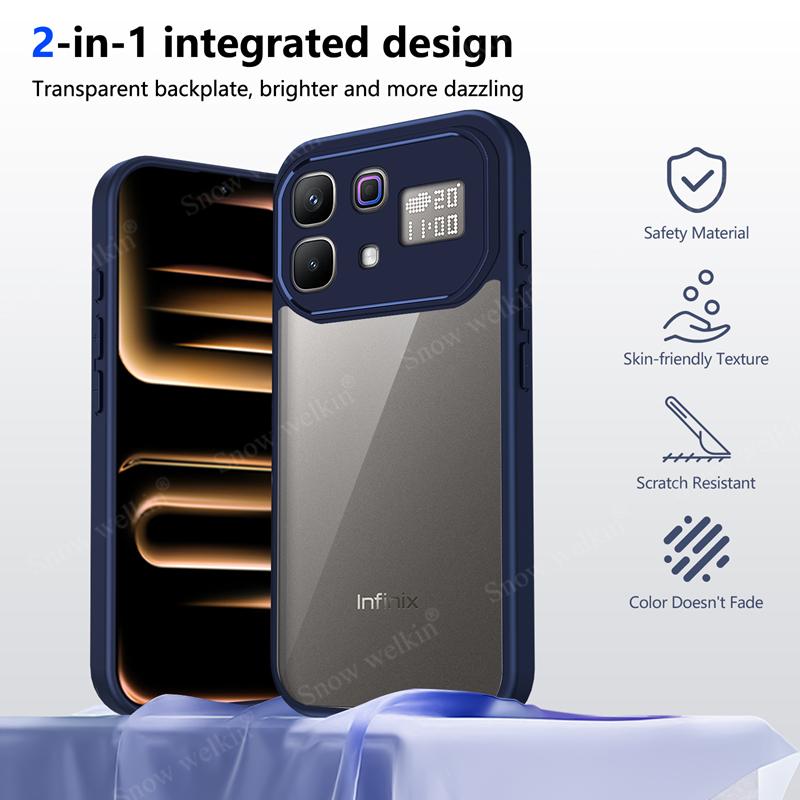 Custodia in Silicone Trasparente Per Infinix Note 60 Pro Note60 Pro 60Pro Retro in PC Paraurti in TPU Custodie Trasparenti Antiurto Cover per Telefono