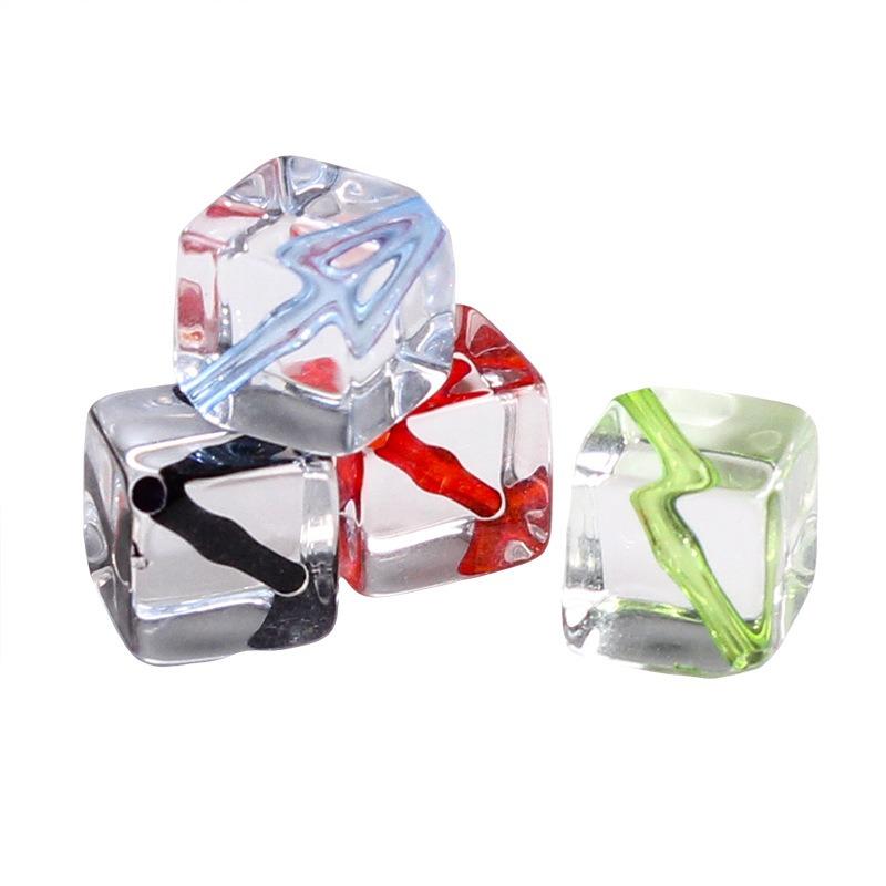 Diagonal Holes Square Beads Jewelry Craft Beads Homemade Bracelets Necklaces Keychains Earrings