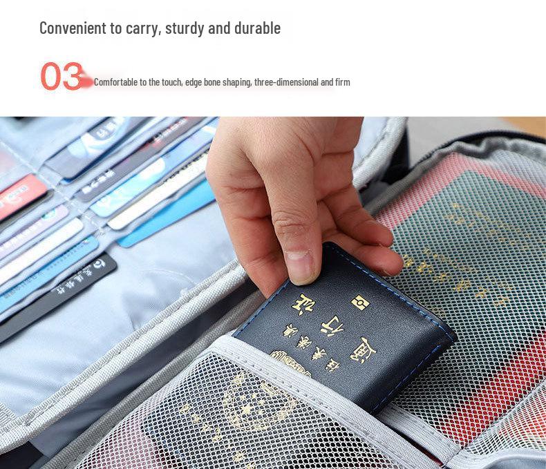 Mehrschichtige Aufbewahrungstasche für Karten, Ausweise und Dokumente