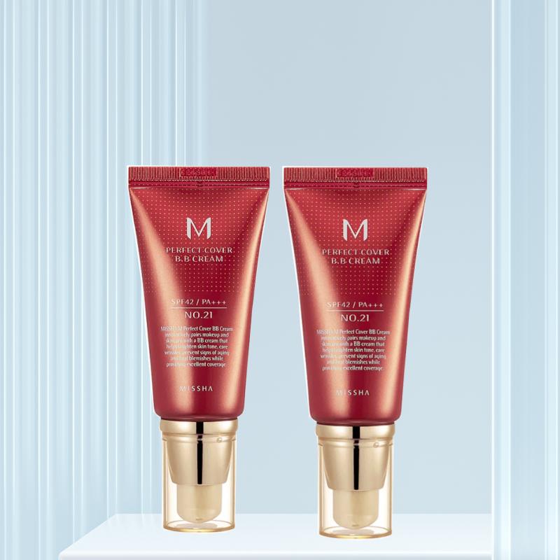 2Pcs 50ml MISSHA M BB Cream #21 Light Beige,Korean Cosmetics 21# светло-бежевый