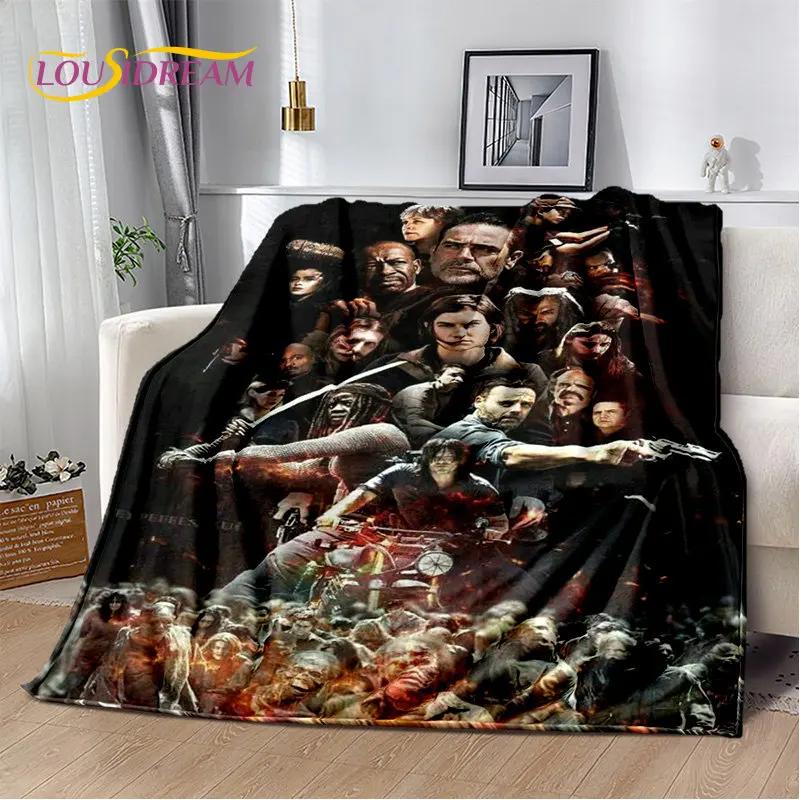 The Walking Dead Horror Soft Plush Blanket,Flannel Blanket Throw Blanket for Living Room Bedroom Bed Sofa Picnic Cover Bettdecke