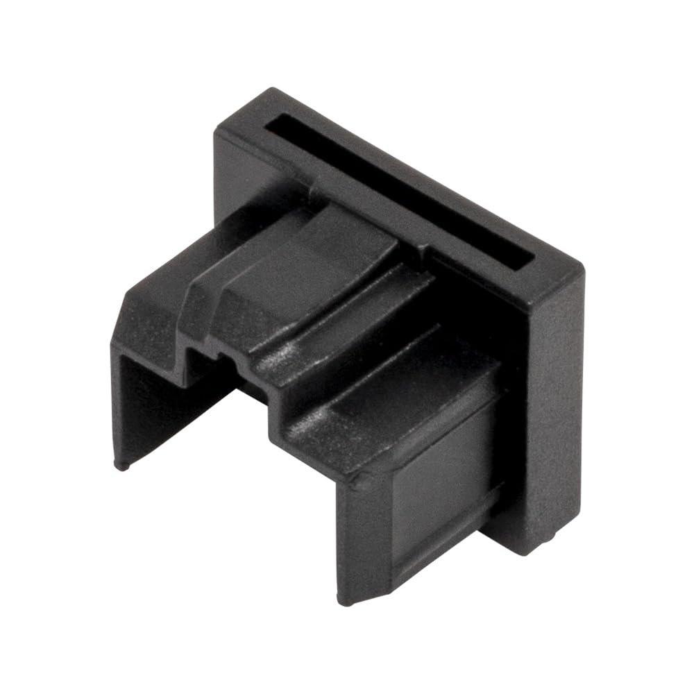 AINEX RJ45 LAN Port Dust Cover Flat No Pull Tab Type Black 10-Pack DC-125