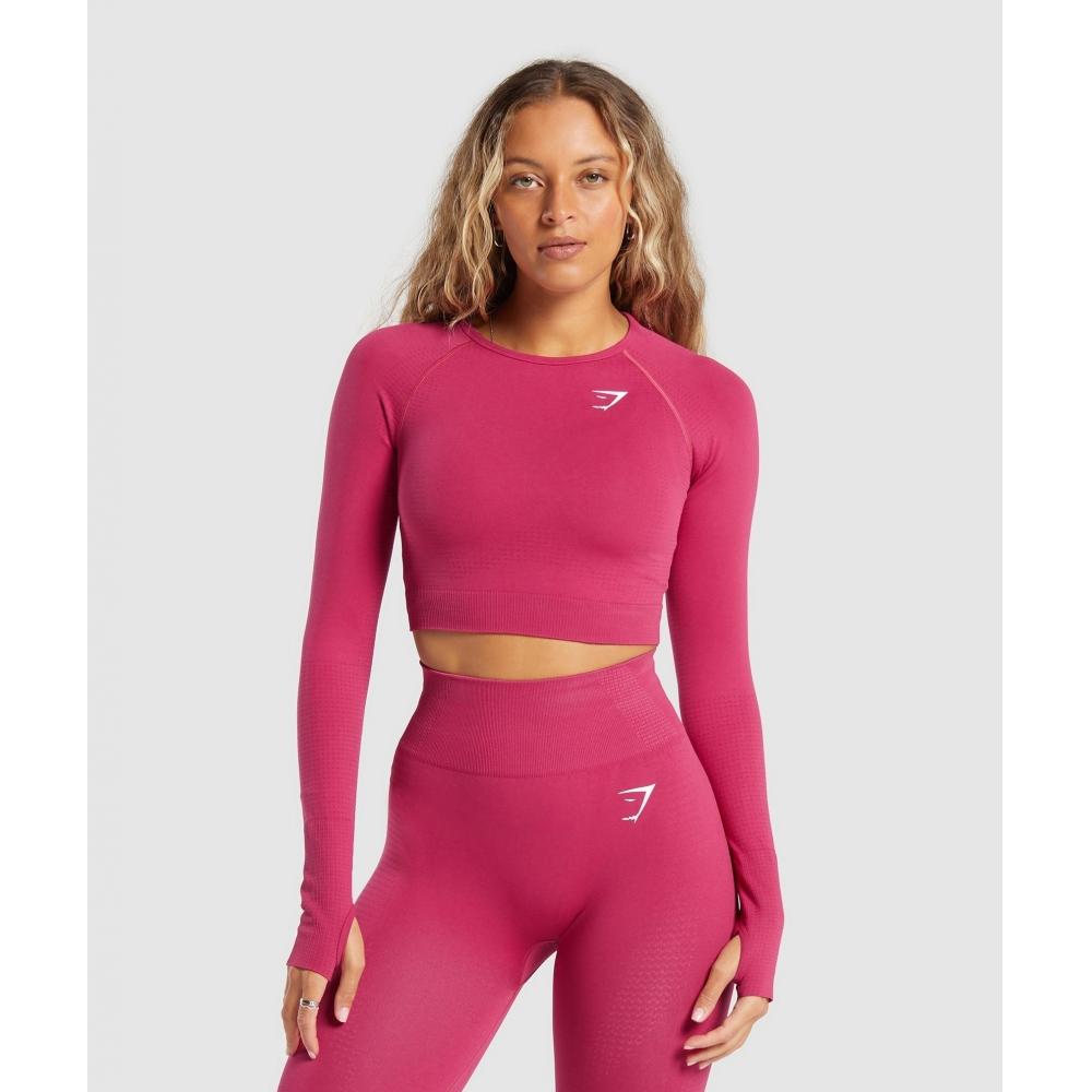

Укороченный топ GYMSHARK Vital Seamless 2.0 Vintage Pink Marl B1A3D KB0W
