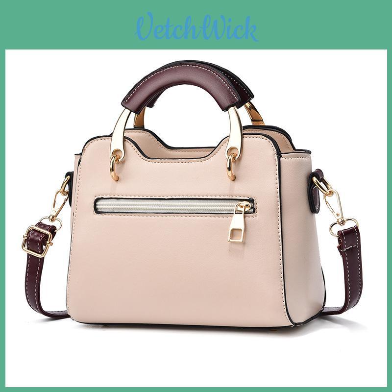 Classic Black Shell Pu Shoulder Bag For Women With Colorful Letter Design Medium Size