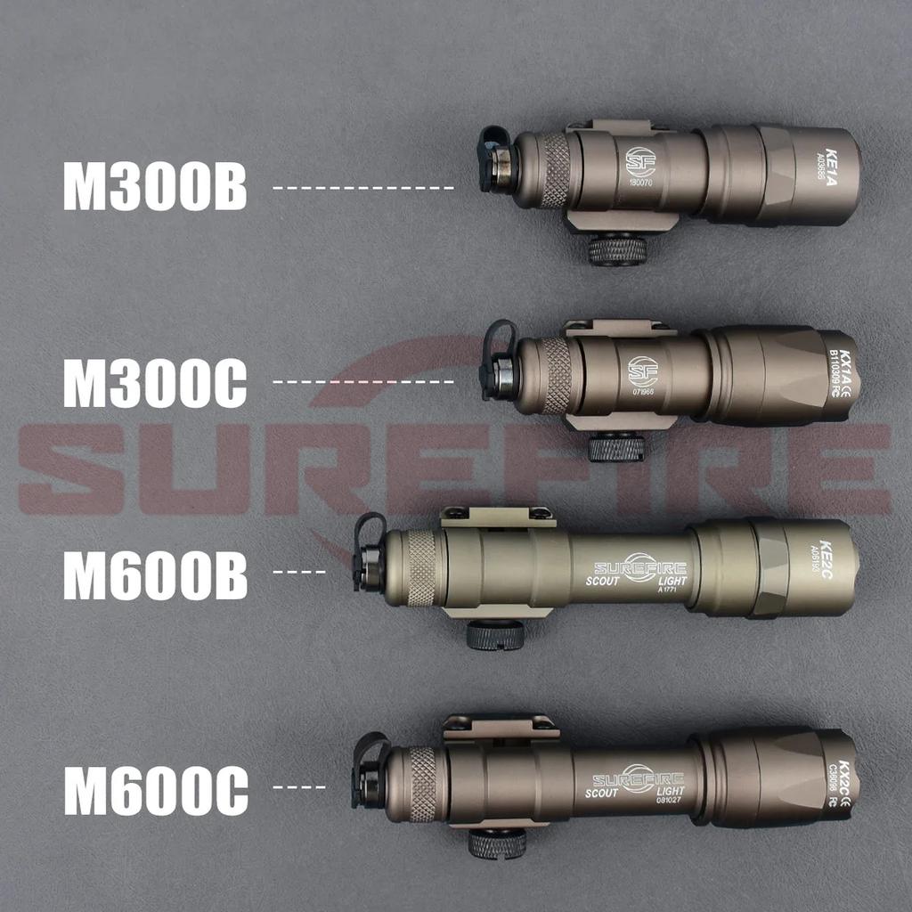 Surefire M300B M600B Flashlight M300 M600 Series Light 600Lumen Lamp Switch Surefire Torch M300C Aluminum Momentary Contstant