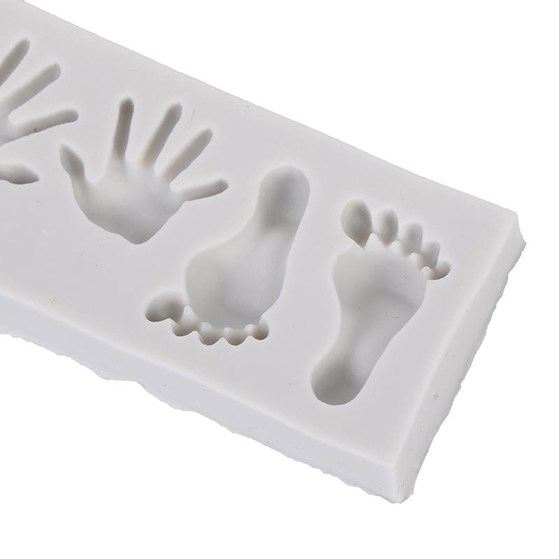 Mini Feet Hand Shaped Silicone Candy Chocolate Cake Mold Creative Cake Decor