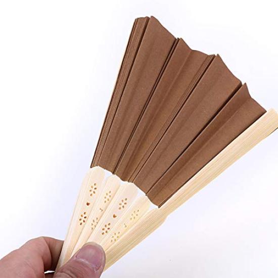 Xiang Ru Set of 2 White Fans Perfect for Cooling Dance Shogi DIY White - Down, Fans, Festivals, (Japanese Chess), Projects, Stylish, Drawing, Gifts,