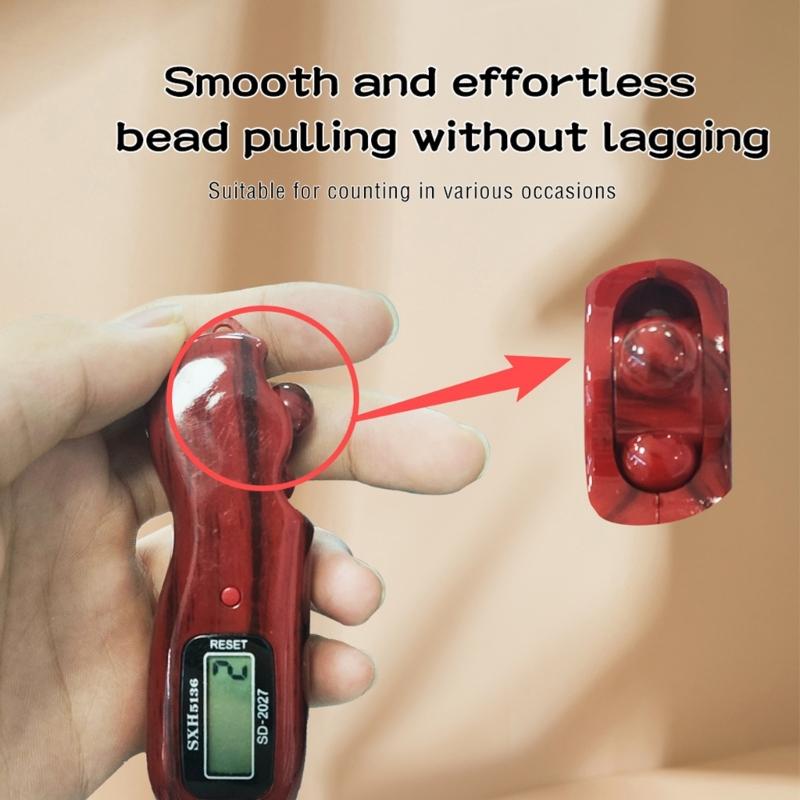 Large Screen Digital Electronic Hand Tally Finger Counter Prayer Device for Meditations Relaxation Relieve Tension Reset