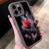 Flower Minimalist Dark Theme Rose Phone Case For Xiaomi 14T 13T 12T Pro 11 Lite 5G 14 13 12 Shockproof Matte Soft Silicone Cover