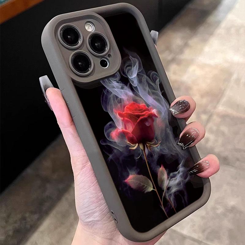 

Flower Minimalist Dark Theme Rose Phone Case For Xiaomi 14T 13T 12T Pro 11 Lite 5G 14 13 12 Shockproof Matte Soft Silicone Cover Xiaomi 13