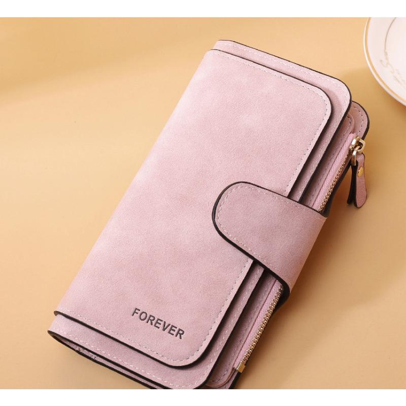 2025 Women's Long Wallet Zero Wallet Frosted Leather Handbag High-end Wallet