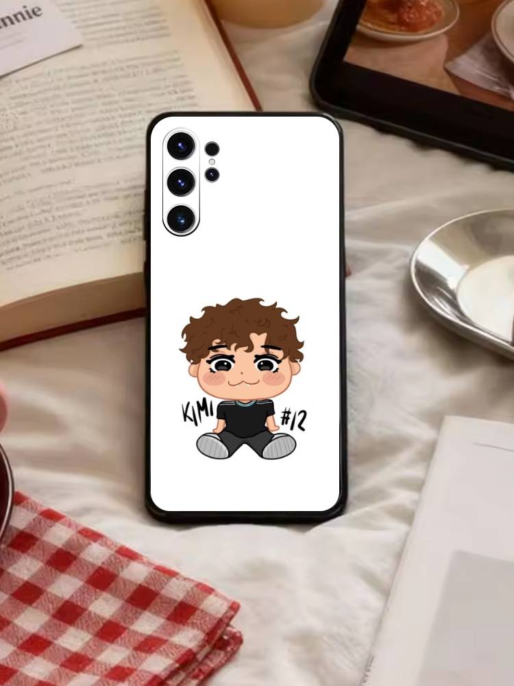 Coque de téléphone L-Kimi Cool A-Antonelli pour Samsung S26, S25, S24, S23, S22, S21, S20, Plus, Fe, Lite, Autres Couverture Noire