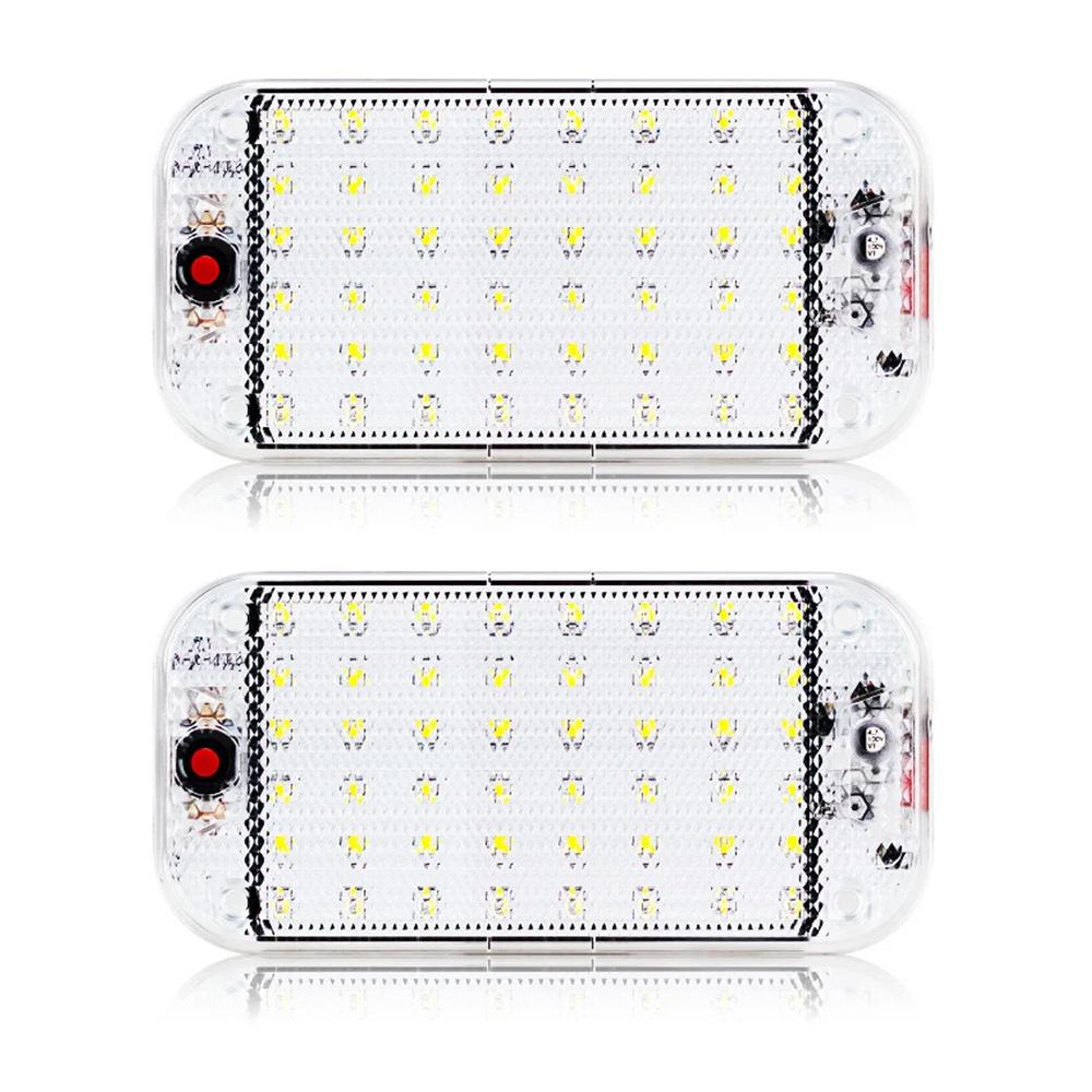 72 LED High Brightness Cabin Lights for Van Truck RV Boat Camper Lights Strip 12-80V Panel Light Car Interior Reading Lamp