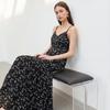 Sancai Women's V-Neck Floral Print 100% Cotton Cami Dress