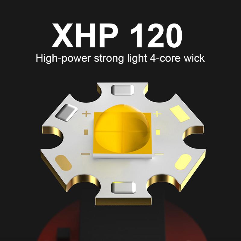 IPX8 Profesionální potápěčská svítilna XHP 120 Žluté světlo Potápěčská svítilna 800M Vodotěsná Potápěčské světlo Podvodní lucerna