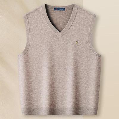 MONTAGUT Men's Pure Wool V-Neck Vest