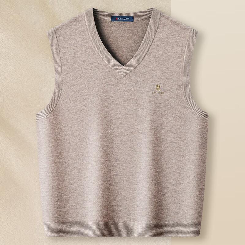 MONTAGUT Men's Pure Wool V-Neck Vest