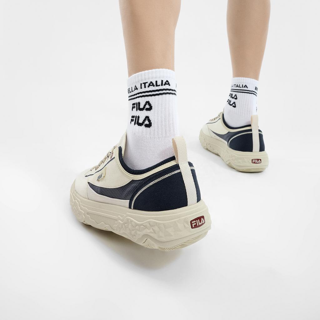Fila Rock Casual Comfortable Low-Top Canvas Shoes Men Sneakers Yellow Green F12M421301FAB