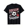 Europese maten Voetbal Valentijnsdag T-shirt | Zachte Stof, Ademend Comfort, Korte Mouw, Perfect Cadeau voor Jongens en Meisjes, Casual Stijl,
