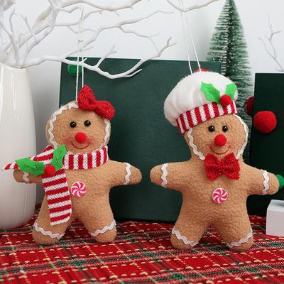 Lebkuchenmann Ornament für Weihnachtsbaum Lebkuchenfigur Ornament für Weihnachtsbaum Hängende Dekorationen