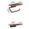 Wall Mounted Toilet Paper Holder Walnut Wood Grain Paper Towel Holder Storage Shelf  Hotel Room