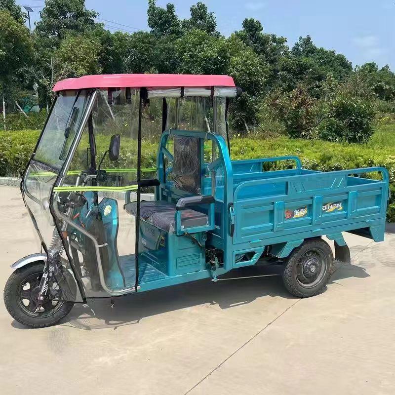 Stainless Steel Electric Tricycle Front Canopy: Thick, Transparent, Windproof & Rainproof Nylon Cover