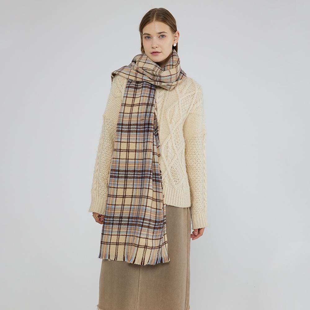 

Ac plaid scarf women s autumn and winter new warm imitation cashmere striped shawl comfortable and versatile