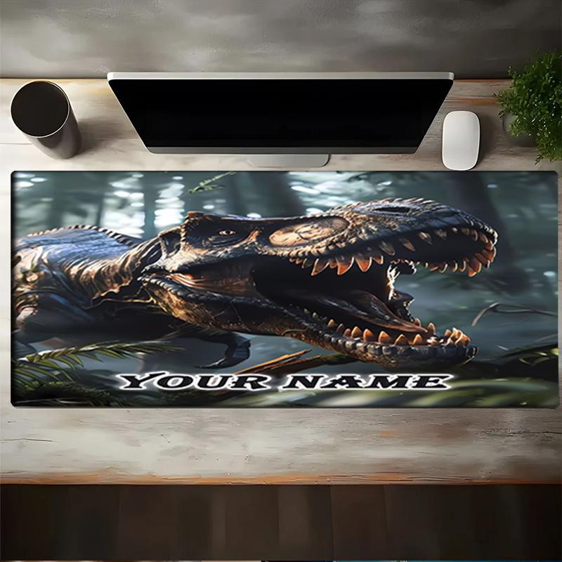 1PC Custom Name Dinosaur Adventure Wild Mouse pad, keyboard and mouse desk pad, for computer notebook Birthday Gift For Any Room Or Office