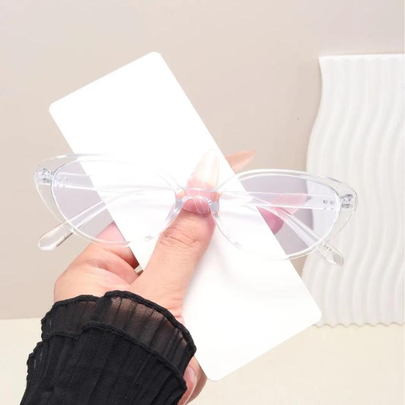 Trendy Small Frame Anti Blue Light Glasses Men and Women Fashion Cat Eyes Versatile Glasses Watching Computers Phones Goggles
