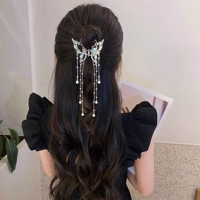 Women's Large Ancient Style Tassel Hair Clip Updo Hairpin Ornament