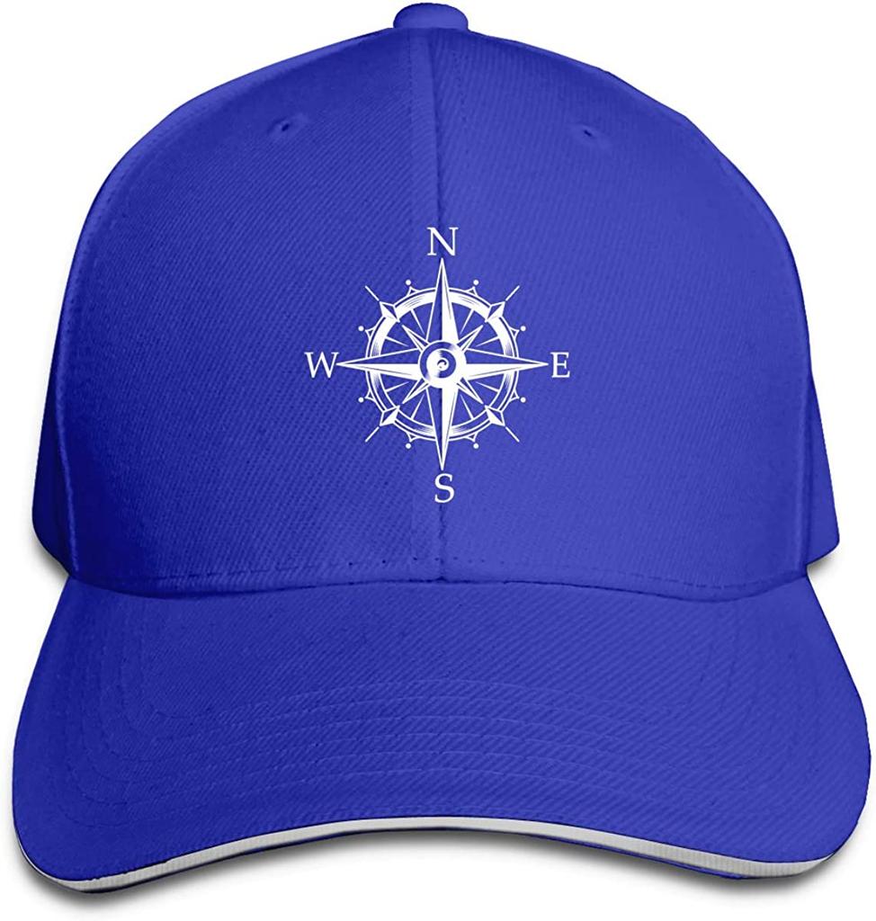 Unisex Nautical Sailing Compass Baseball Cap Adjustable Hat for Unisex and Women