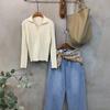 C S In The Room waiSt Tie Collar V neCk Long SleeVe Knit Cardigan 5 ColorS