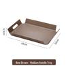 Jingbaodi Rechteckiges Holz-Serviertablett mit Griffen