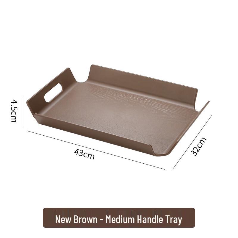 Jingbaodi Rechteckiges Holz-Serviertablett mit Griffen