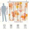 1pc Watercolor Blooming Flowers Shower Curtain - Peach, Orange & Pink Floral Design on Creamy Off-White