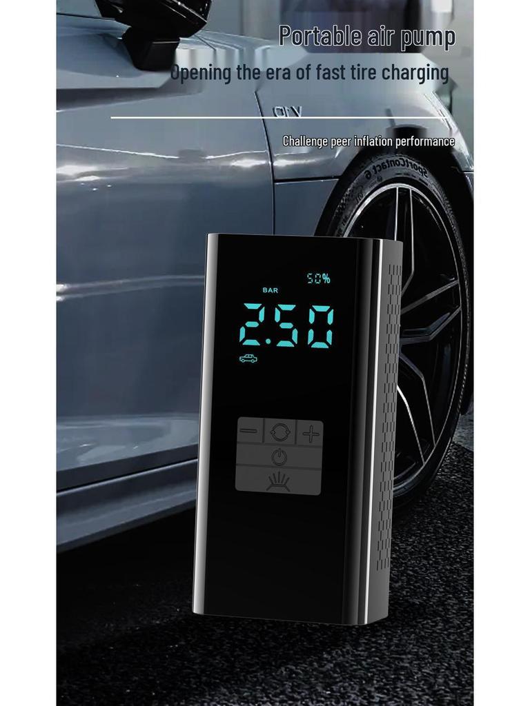 Multifunctional 12V Wireless Portable Car Jump Starter & Air Pump