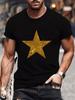Vinyl Gold Glitter Star T-Shirt – Retro Music for Fashion & Collectors Tee Top
