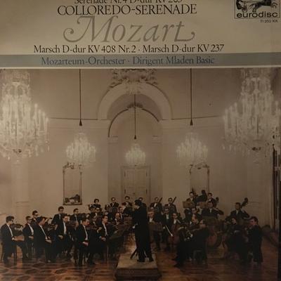 LP Record WOLFGANG AMADEUS MOZART , DAS MOZAR - Serenade Nr. 4 D-Major KV 203 "Coll 71252KK Eurodisc Germany Classical Used