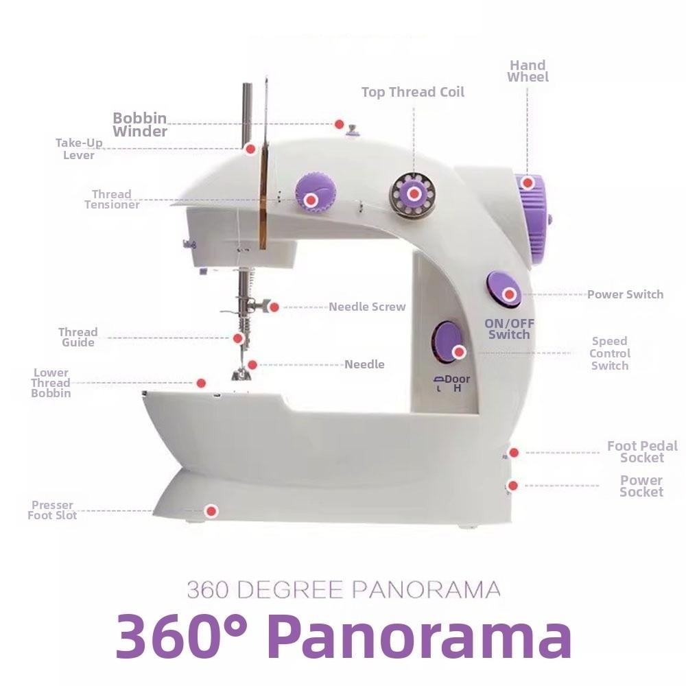LED Light Electric Sewing Machine Dual Speed Portable Sewing Machine Mini Sewing Machine Beginners